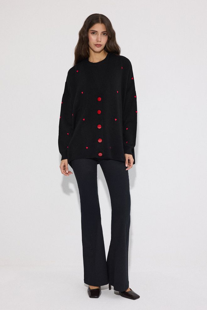 Touche Prive Cardigan Nero Casuale Carino Preppy Abbigliamento all'ingrosso Casuale