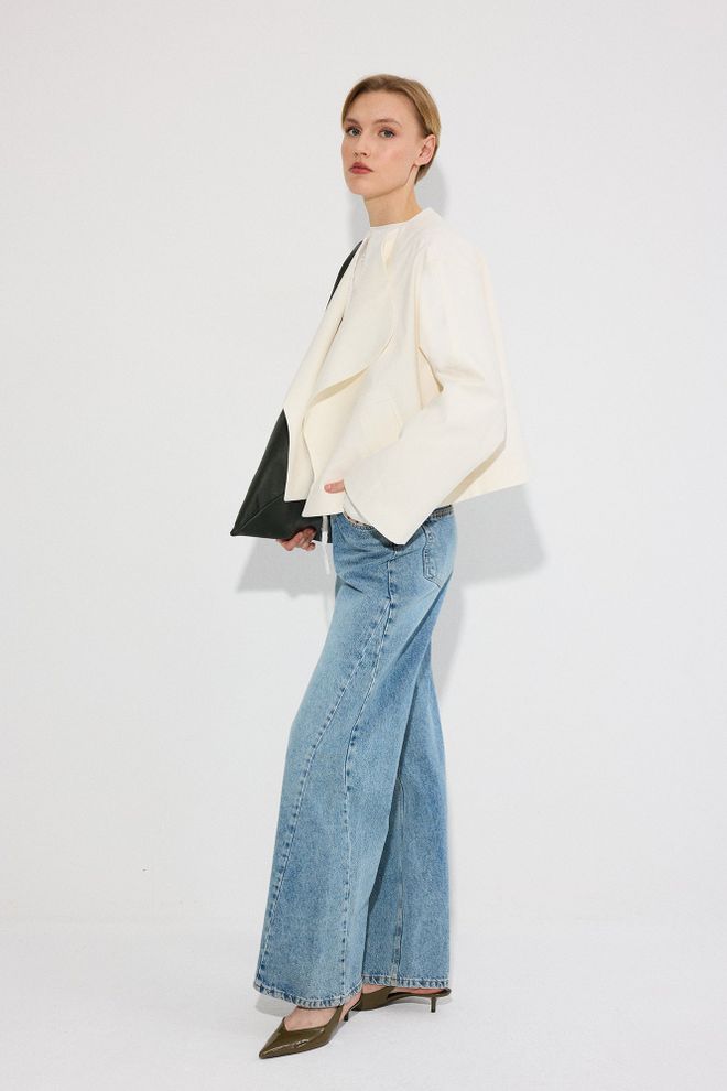 Touche Prive White Wrapover Jacket Wholesale Clothing Lounge