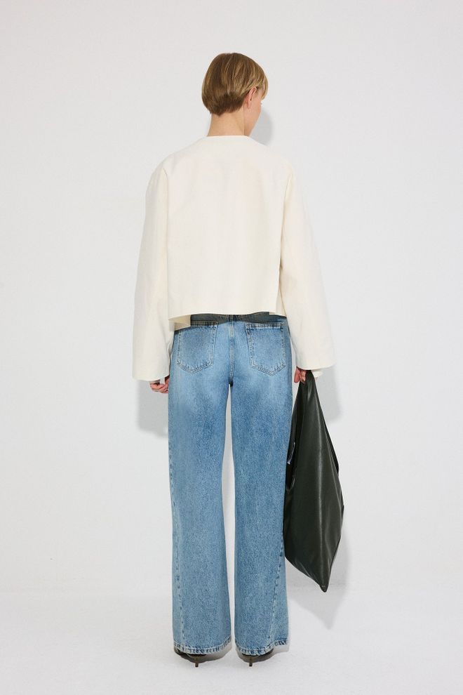 Touche Prive White Wrapover Jacket Wholesale Clothing Streetwear