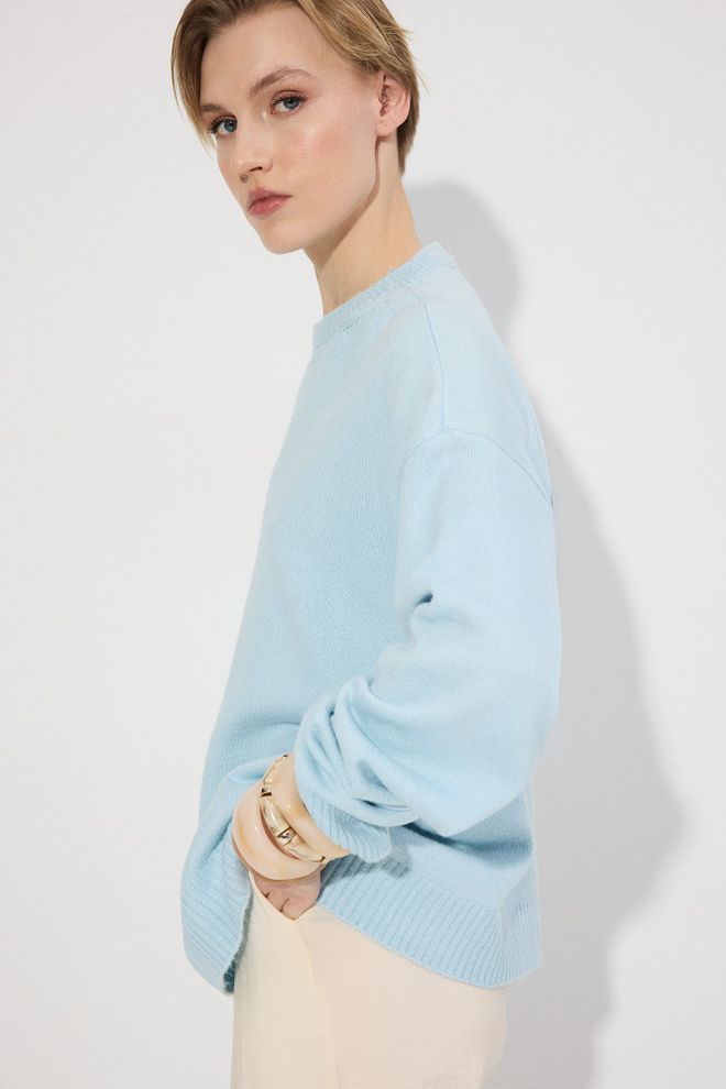 Touche Prive Pull Oversize De Couleur Unie Vêtements en gros 0