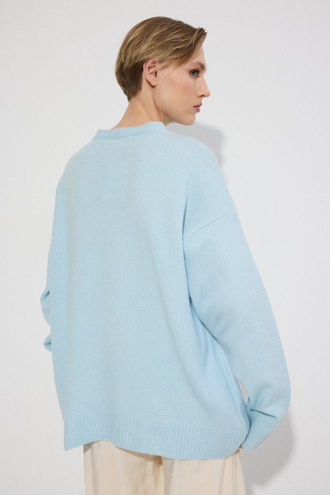 Touche Prive Blue Casual Elegant Preppy Sweater Wholesale Clothing Spring