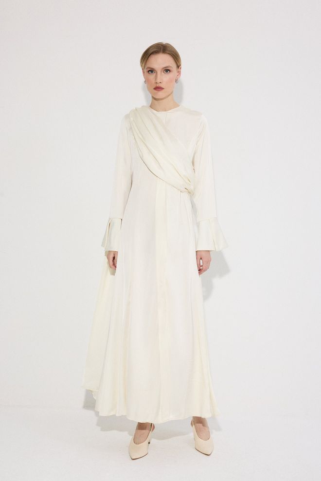 Touche Prive Robe Drapée En Satin Vêtements en gros 0