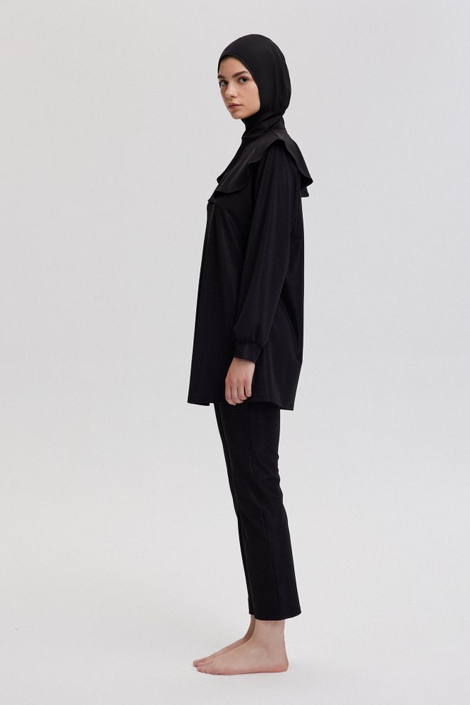 Touche Prive Елегантен Черен Бански Костюм За Плаж И Парти Дрехи на едро Скромна мода