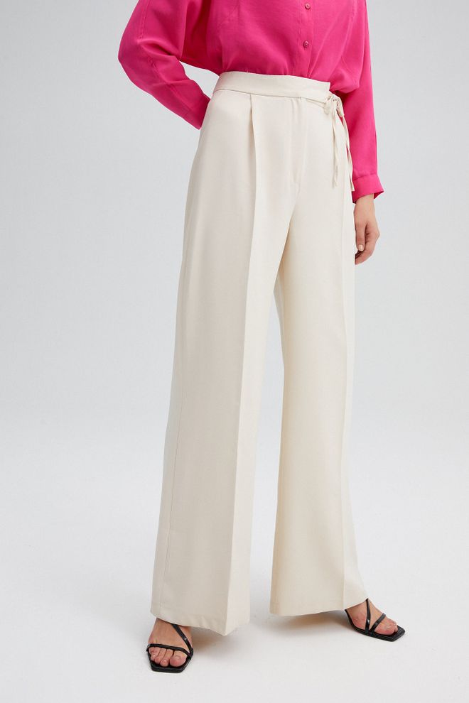 Touche Prive Calças Bege Elegantes Palazzo Roupas por atacado Formal