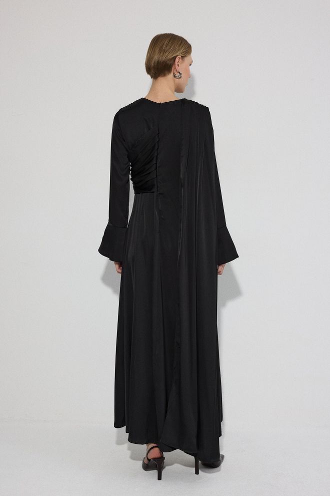 Touche Prive Elegant Black A Line Floor Length Dress Wholesale Clothing Spring