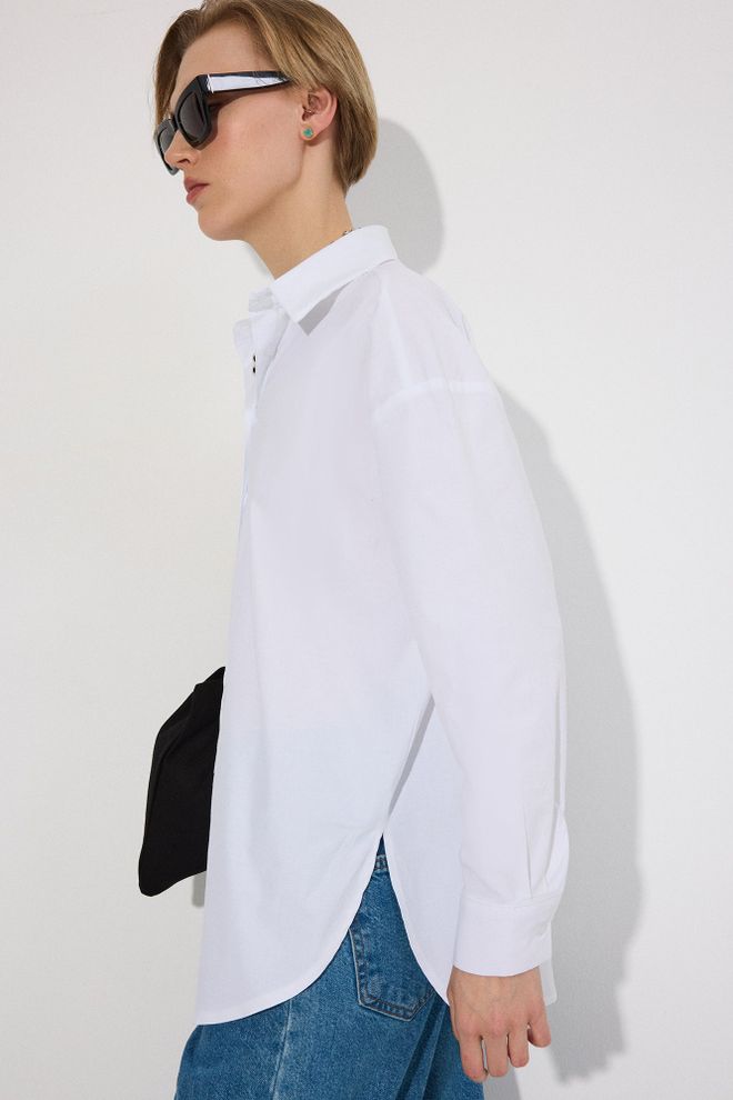 Touche Prive White Elegant Casual Formal Shirt Wholesale Clothing Spring