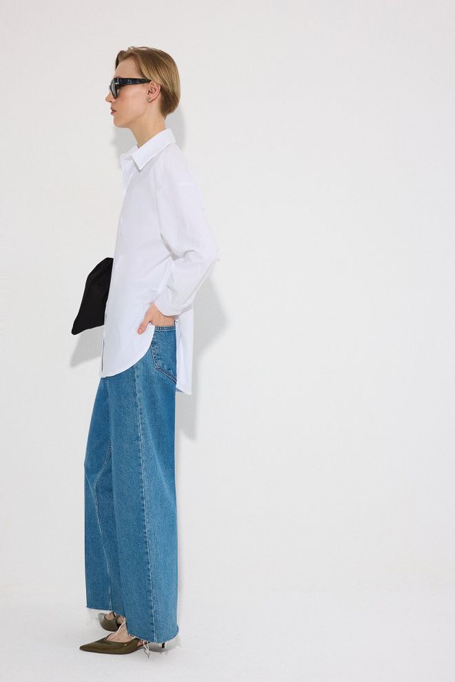 Touche Prive Biela Elegantná Neformálna Formálna Košeľa Veľkoobchod s oblečením Neformálny