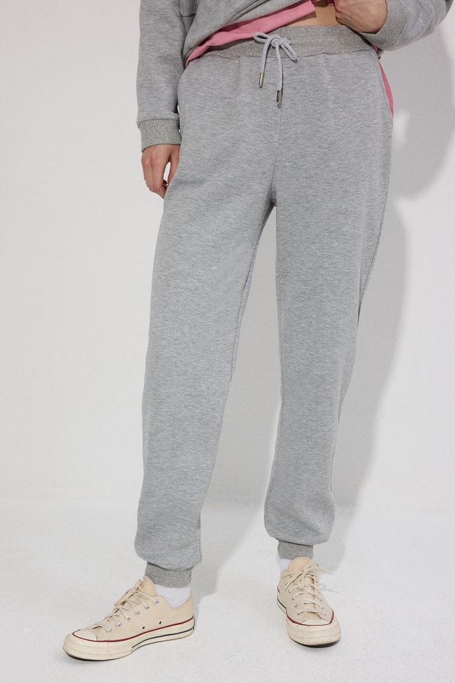 Touche Prive Grey Oversized Sport Tracksuit With Kangaroo Pocket Wholesale Clothing 1