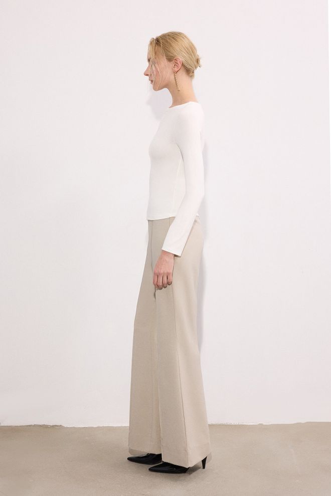 Touche Prive White Elegant Blouse With Long Sleeves Wholesale Clothing Formal