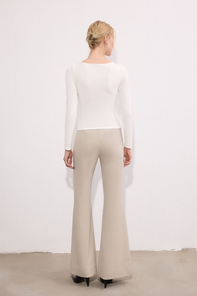 Touche Prive White Elegant Blouse With Long Sleeves Wholesale Clothing 5