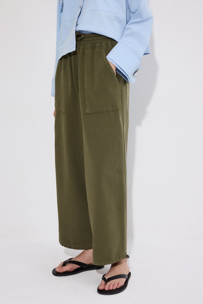 Touche Prive Zelené Neformálne Streetwear Joggery Nohavice Veľkoobchod s oblečením Neformálny