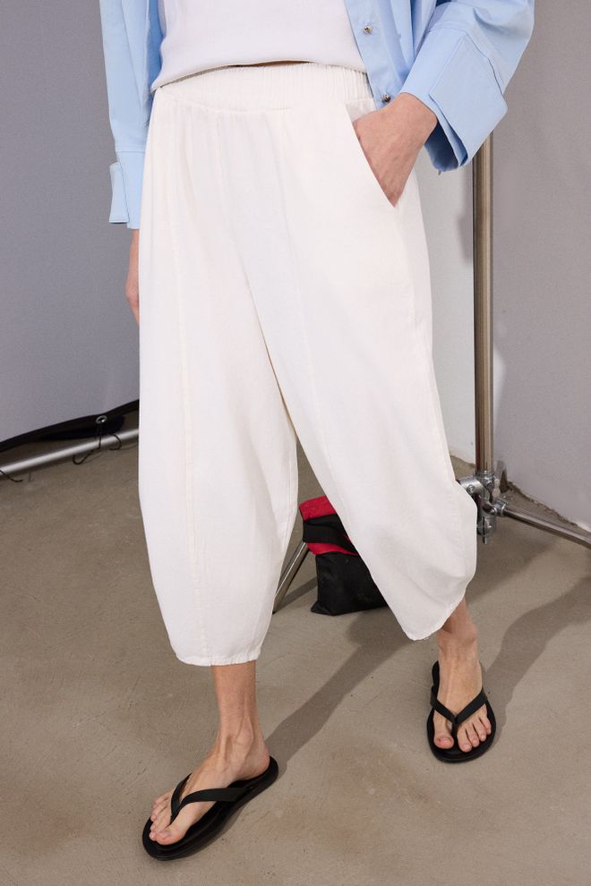 Touche Prive Calças Brancas Casuais Modestas Roupa De Rua Harem Roupas por atacado 1