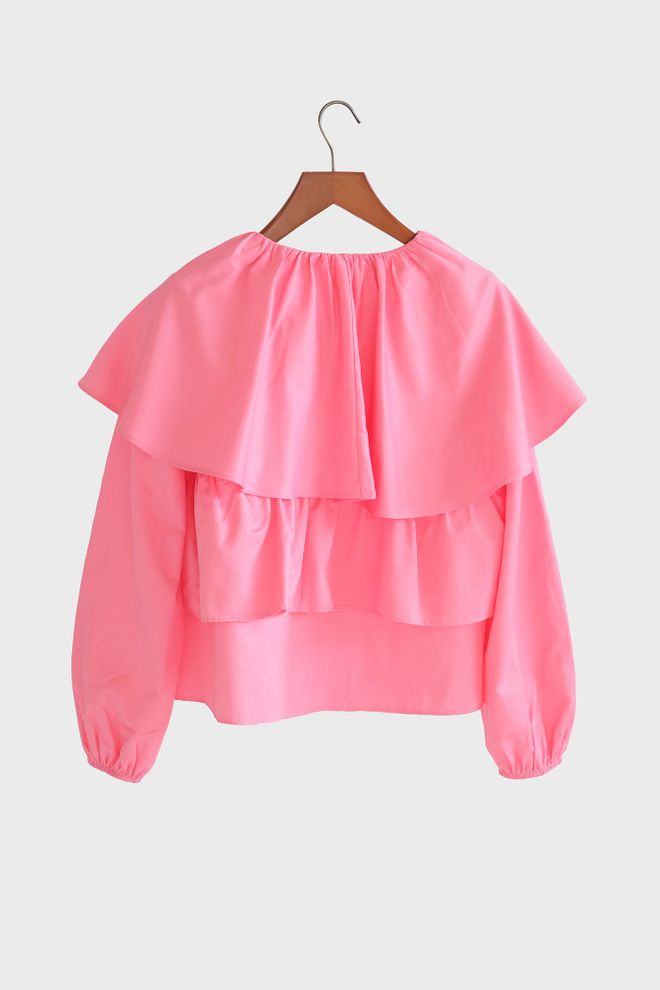 Touche Prive Pink Casual Cute Elegant Preppy Shirt Wholesale Clothing 1