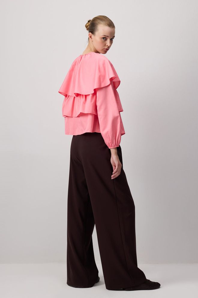 Touche Prive Pink Casual Cute Elegant Preppy Shirt Wholesale Clothing Work