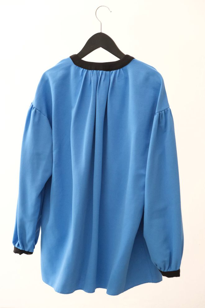 Touche Prive Blue Modest Elegant Casual Shirt Wholesale Clothing 1