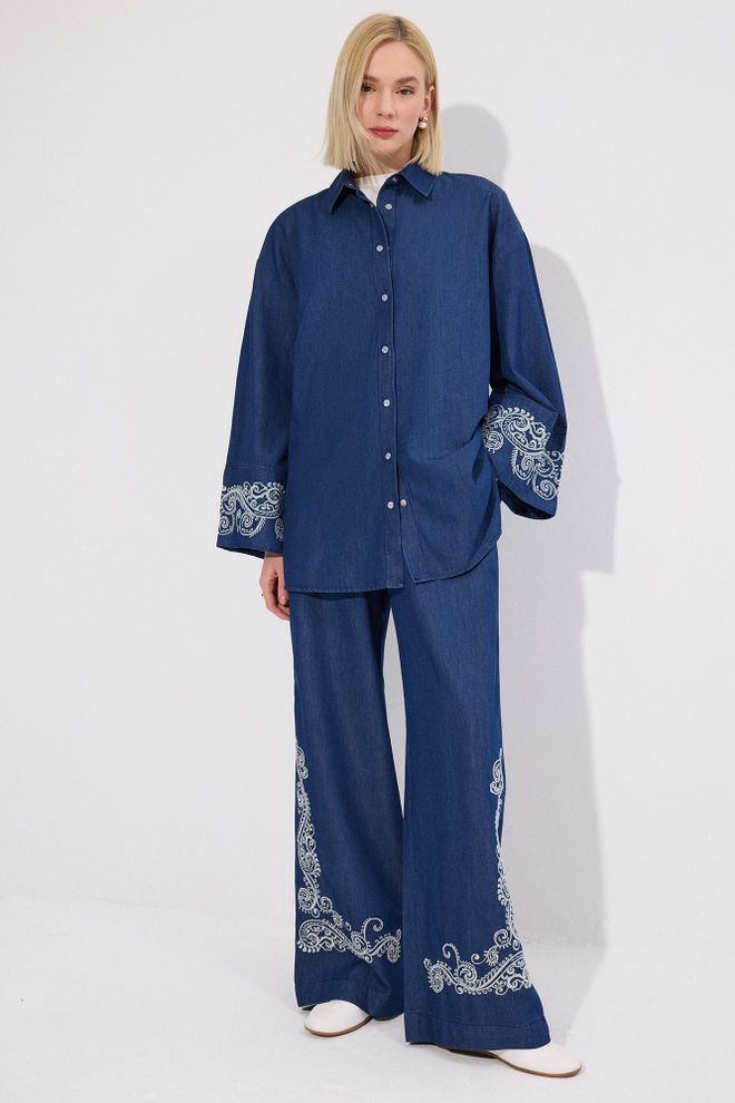 Touche Prive Chaqueta Azul De Ajuste Oversized Casual Ropa al por mayor Casual