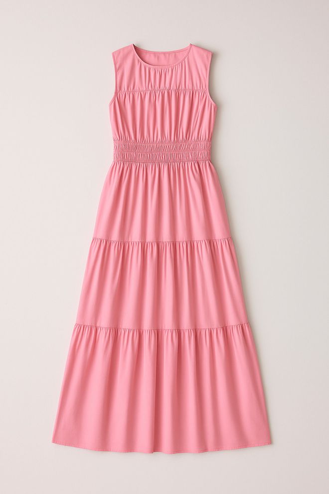 Touche Prive Pink Elegance Floor Length Smock Dress Wholesale Clothing 5