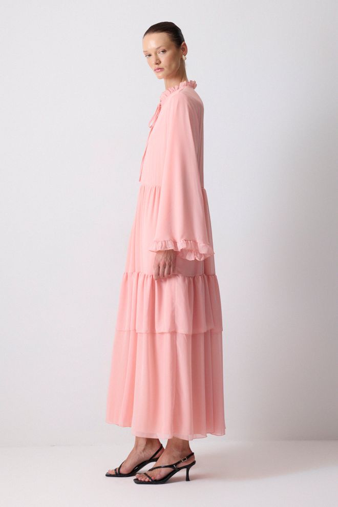 Touche Prive Elegant Pink Fit And Flare Dress Wholesale Clothing Spring