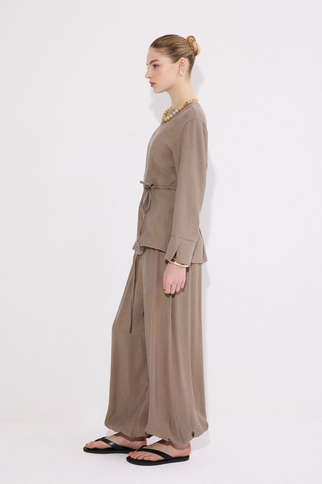 Touche Prive Conjunto Caqui Casual Modesto Elegante Ropa al por mayor Primavera