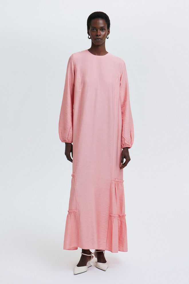 Touche Prive Elegant Pink Floor Length Smock Dress Wholesale Clothing Lounge