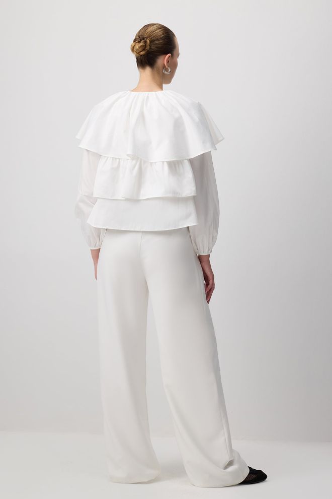 Touche Prive White Elegant Formal Vintage Shirt Wholesale Clothing Casual