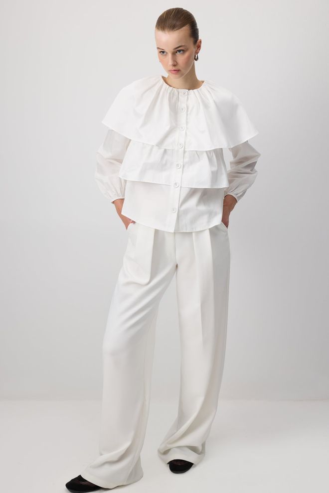 Touche Prive White Elegant Formal Vintage Shirt Wholesale Clothing 5