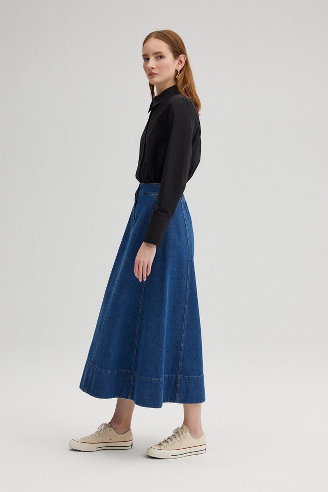 Touche Prive Black Blouse With Polo Neck And Long Straight Sleeves Wholesale Clothing Work