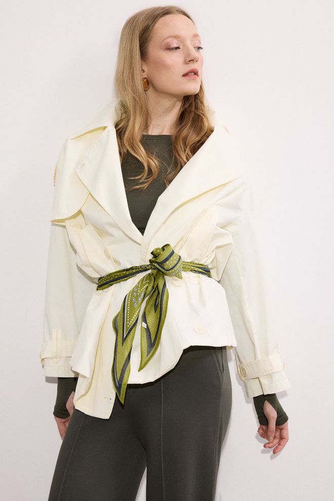 Touche Prive Зеленая Блузка Slim Fit С Очень Длинными Рукавами Оптовая продажа одежды Повседневный