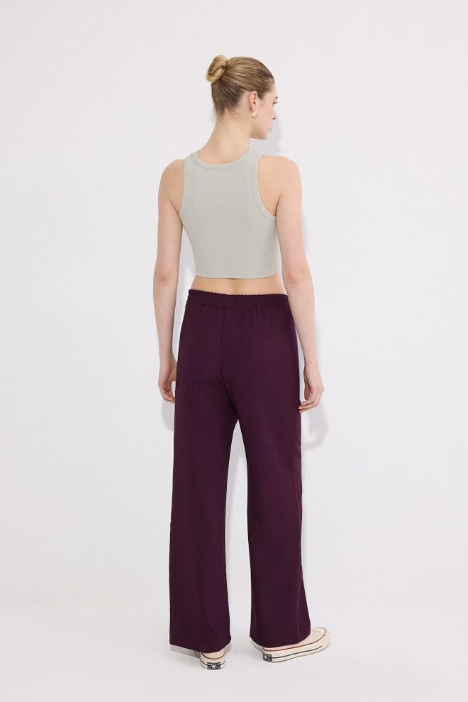 Touche Prive Claret Red Palazzo Pants Wholesale Clothing Elegant