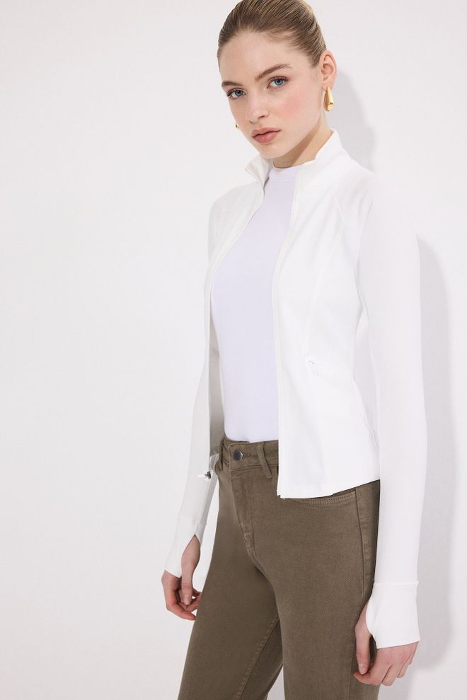 Touche Prive Бяло Яке За Вятър Дрехи на едро Спорт