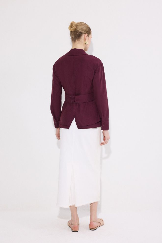 Touche Prive Claret Red Formal Slim Fit Shirt Wholesale Clothing Spring