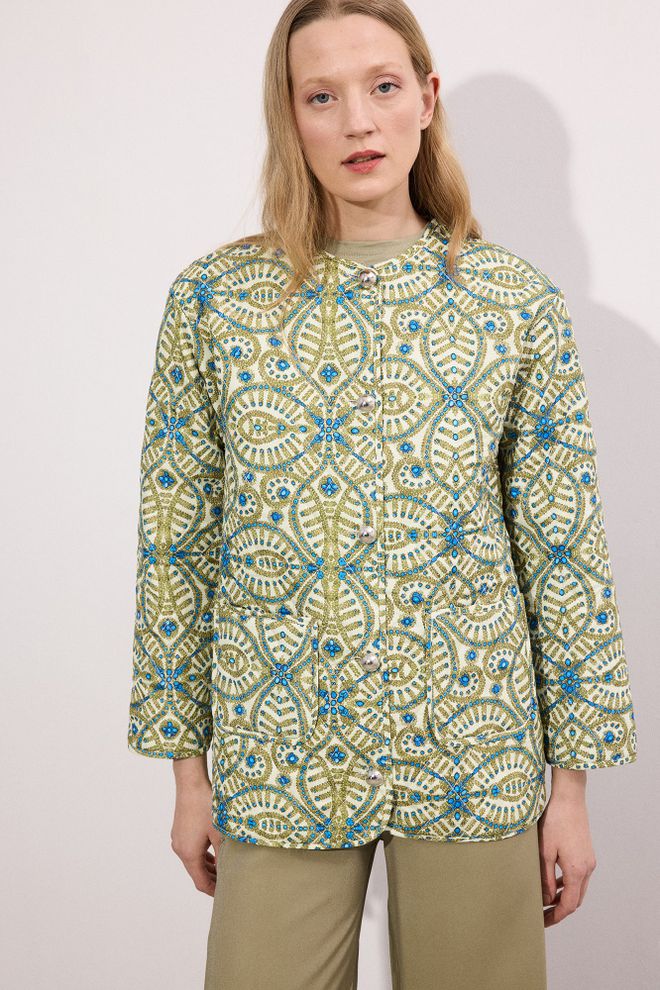 Touche Prive Khaki Overshirt Jacket Wholesale Clothing Spring