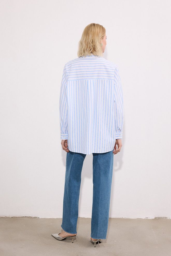 Touche Prive Blue Casual Streetwear Elegant Shirt Wholesale Clothing 5