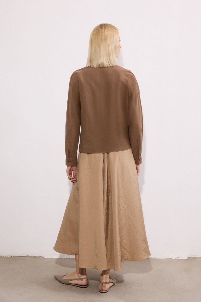 Touche Prive Brown Casual Elegant Formal Preppy Shirt Wholesale Clothing 5