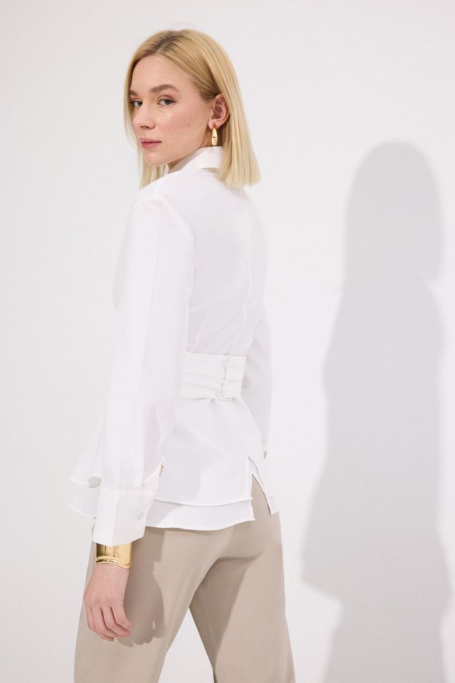 Touche Prive قميص أبيض رسمي أنيق كاجوال برِبي ملابس بالجملة 1