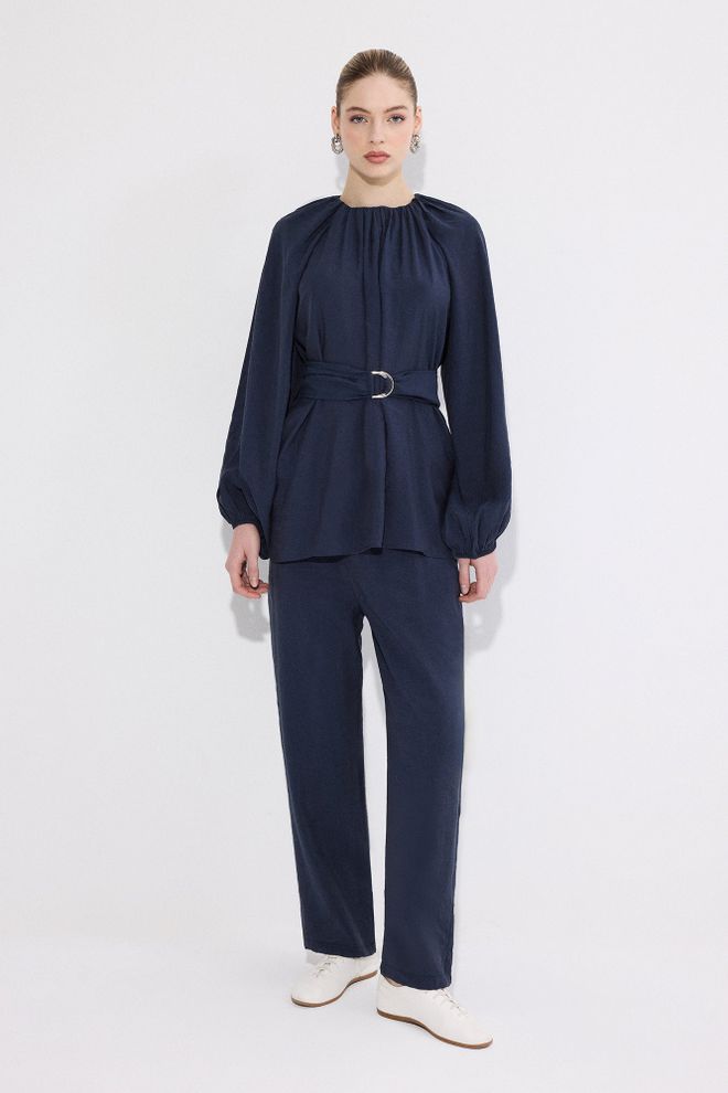 Touche Prive Set Formalno Eleganten Mornarsko Modra Oblačila na debelo Skromno