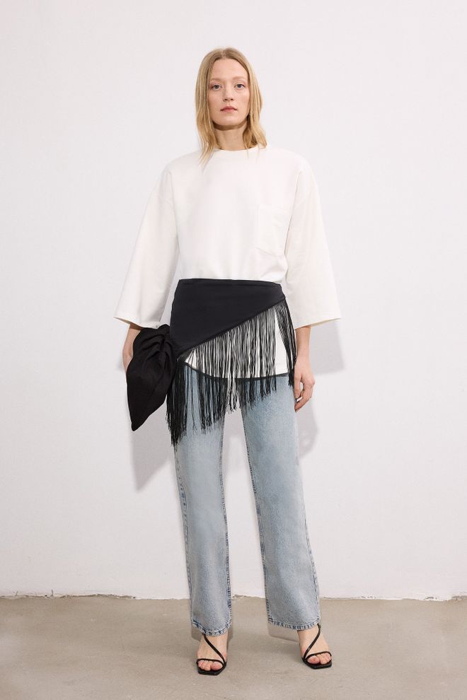 Touche Prive Tunique Blanche Grande Taille À Manches 3/4 Vêtements en gros Printemps