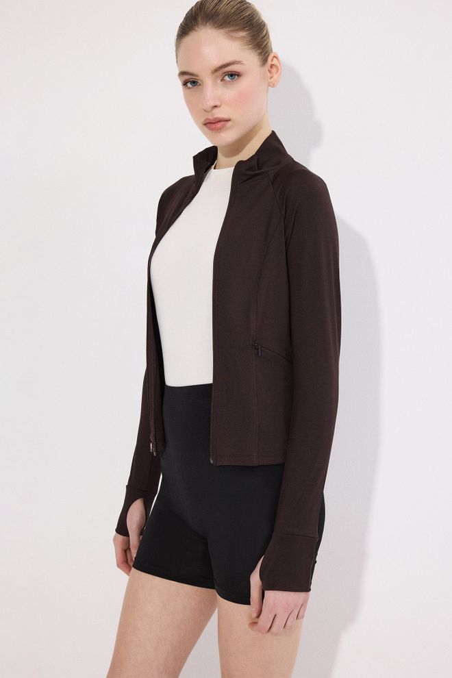 Touche Prive Brown Windbreaker Jacket Wholesale Clothing Lounge