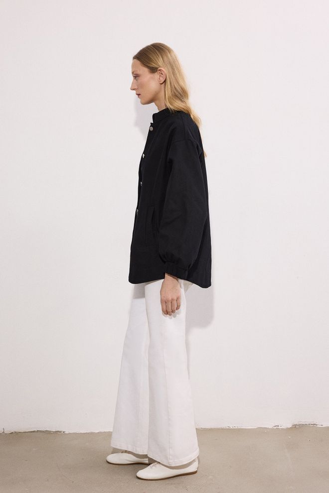 Touche Prive Black Oversized Fit Casual Streetwear Elegant Jacket Wholesale Clothing Spring