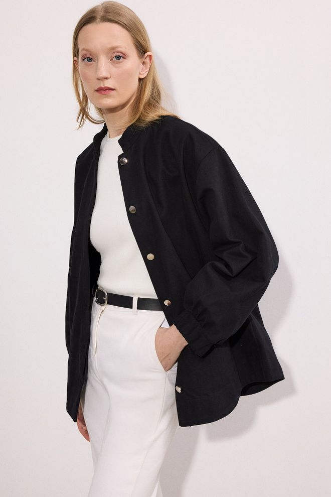 Touche Prive Black Oversized Fit Casual Streetwear Elegant Jacket Wholesale Clothing 1