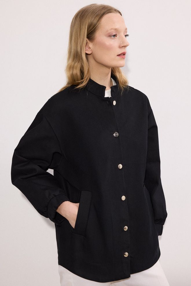 Touche Prive Black Oversized Fit Casual Streetwear Elegant Jacket Wholesale Clothing Lounge