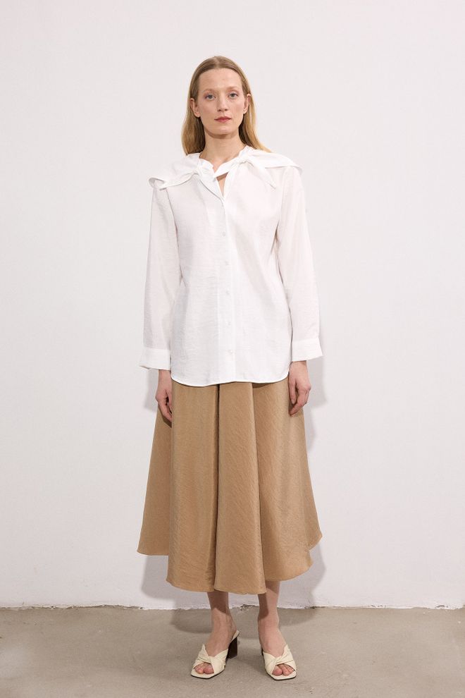 Touche Prive قميص أبيض غير رسمي رسمي رائع ملابس بالجملة غير رسمي