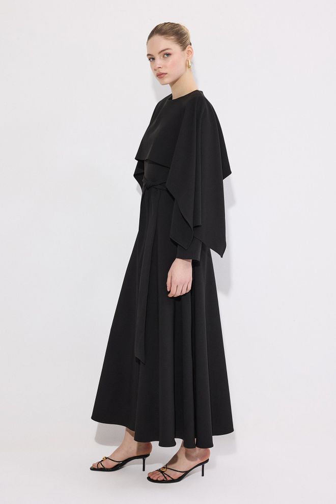 Touche Prive Elegant Black A Line Floor Length Dress Wholesale Clothing Spring