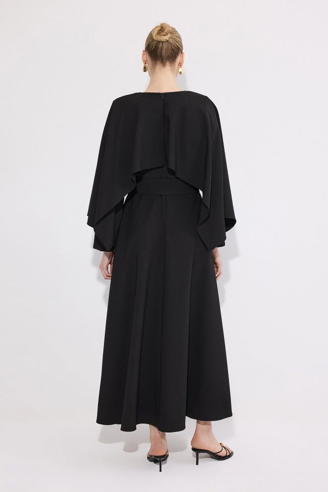 Touche Prive Elegant Black A Line Floor Length Dress Wholesale Clothing Formal