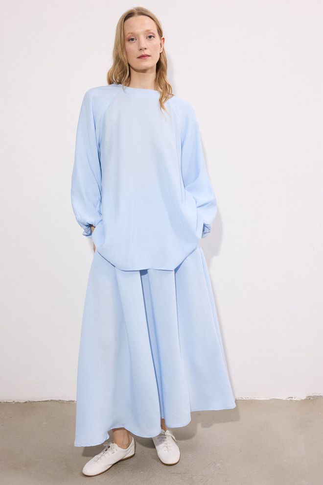 Touche Prive Blue Modest Casual Elegant Tunic Wholesale Clothing Lounge