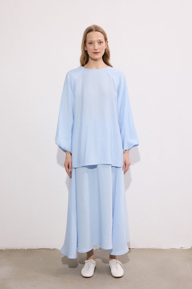 Touche Prive Blue Modest Casual Elegant Tunic Wholesale Clothing Spring
