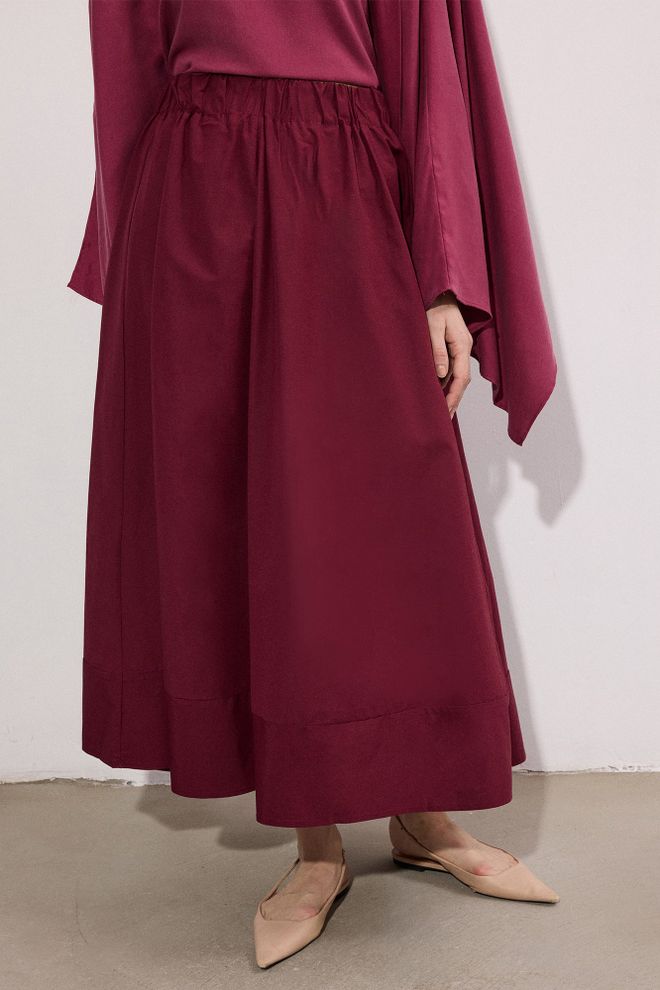 Touche Prive Claret Red Elegant Formal A Line Maxi Skirt Wholesale Clothing Spring