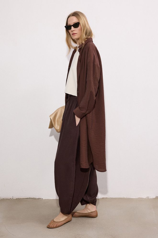 Touche Prive Brown Boho Casual Elegant Pants Wholesale Clothing 1