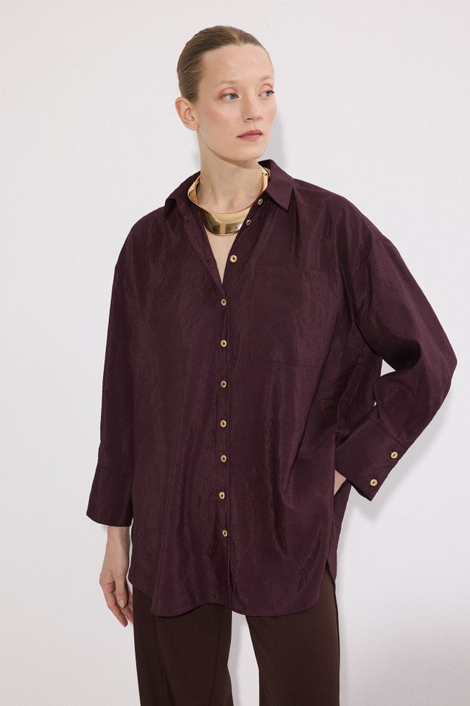 Touche Prive Claret Red Shirt Wholesale Clothing 1