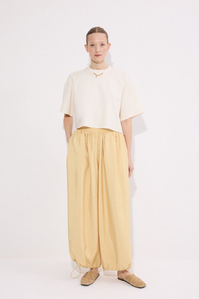 Touche Prive Yellow Harem/Genie Pants With Balloon Leg Wholesale Clothing 1